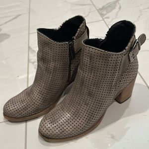 Leather Taupe Naughty Monkey Ankle Boots size 7.5